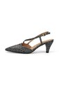 Slingback Tacón Medio Negro Mate Con Estampado Vizzano de Vizzano
