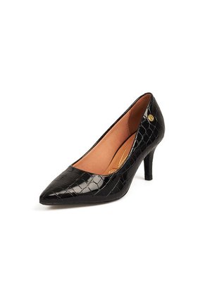 STILETTO MEDIO VERNIZ CROCO NEGRO VIZZANO