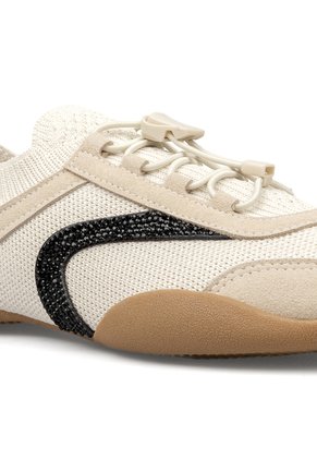 Tenis Blanco Efecto Gamuza Vizzano