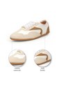 Tenis Blanco Con Detalles Canela Efecto Gamuza Vizzano de Vizzano