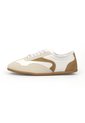 Tenis Blanco Con Detalles Canela Efecto Gamuza Vizzano de Vizzano