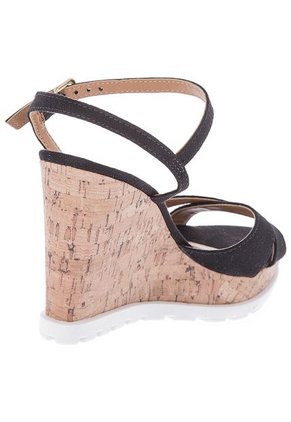 Sandalia Tacón Corrido Negra Vizzano