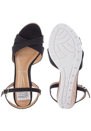 Sandalia Tacón Corrido Negra Vizzano