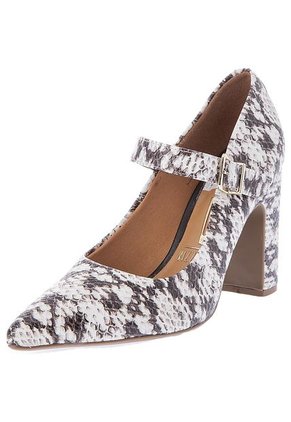 Tacón Alto Blanco-Café Vizzano