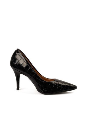 STILETTO VERNIZ CROCO NEGRO VIZZANO
