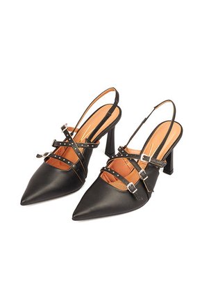 TACON ALTO PELICA NEGRO DORADO VIZZANO