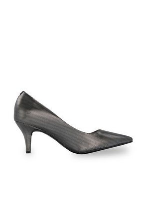 Tacón Medio Negro Plata