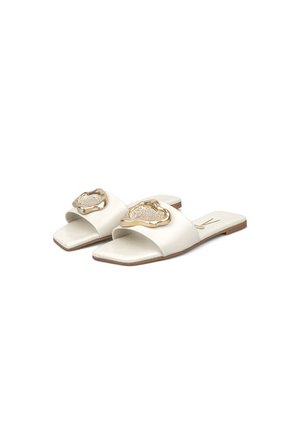 Sandalia Plana Marfil Dorado Napa G Vizzano