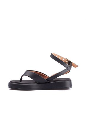 Sandalia Negro Dorado Vizzano