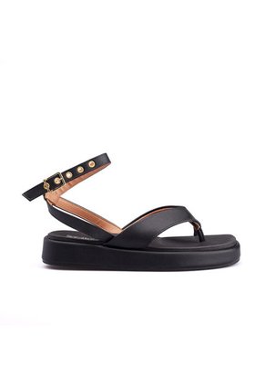 Sandalia Negro Dorado Vizzano