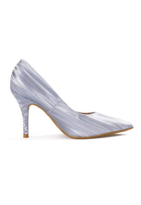 Stiletto Alto Metalizado Plata Boreal Vizzano