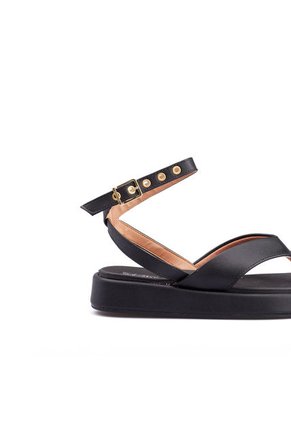 Sandalia Negro Dorado Vizzano