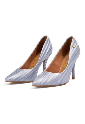 Stiletto Alto Metalizado Plata Boreal Vizzano