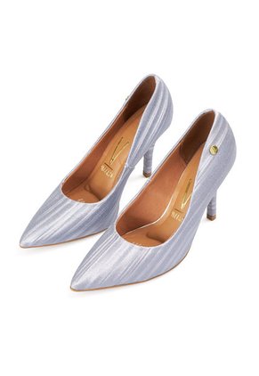 Stiletto Alto Metalizado Plata Boreal Vizzano