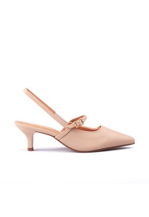 Tacón Medio Dorado Beige Vizzano