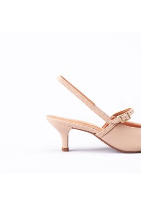 Tacón Medio Dorado Beige Vizzano