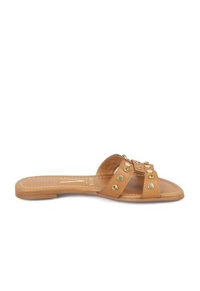 Sandalia Plana Camel -Cristal Vizzano