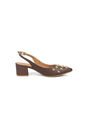 Tacon Bajo Cuadrado Slingback Canela-Café Vizzano de Vizzano
