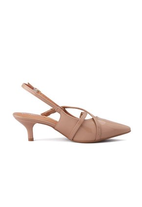 Tacón Medio Dorado Beige Vizzano