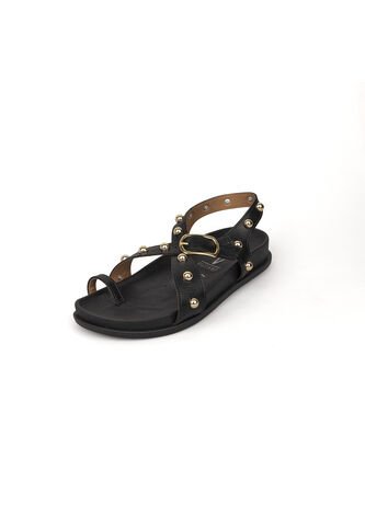 Sandalia Plana Negro Napa Calf Vizzano Vizzano
