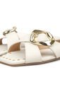 Sandalia Plana Marfil Dorado Pelica Vizzano de Vizzano