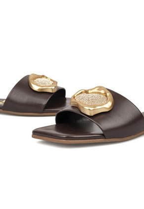 Sandalia Plana Cacao Napa Garda Vizzano