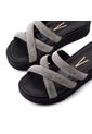 Sandalia Plana Negro Plata Vizzano de Vizzano