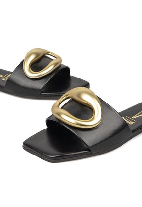 Sandalia Plana Negro Vizzano