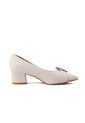 Tacón Medio Blanco Plateado Vizzano de Vizzano