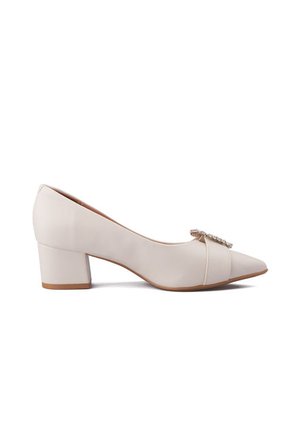 Tacón Medio Blanco Plateado Vizzano