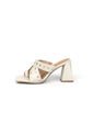 Sandalia Tacon Medio Marfil Napa Vizzano de Vizzano