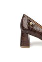 Tacon Medio Cuadrado Canela-Café Croco Vizzano de Vizzano