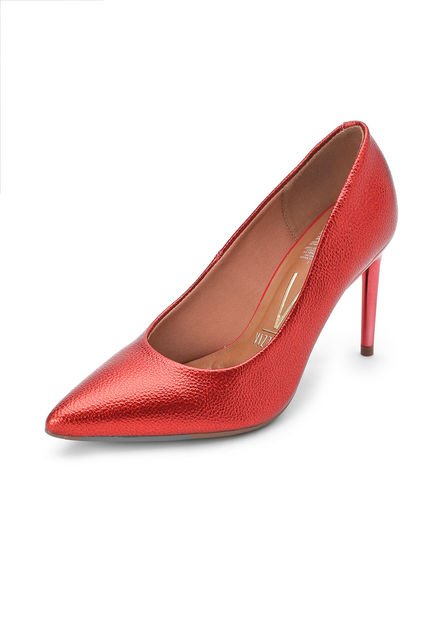 Tacón Alto Rojo Metalizado Vizzano