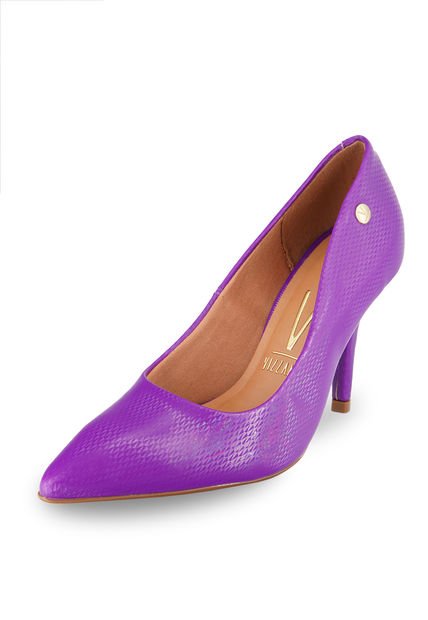 Tacón Alto Morado Holográfico Vizzano