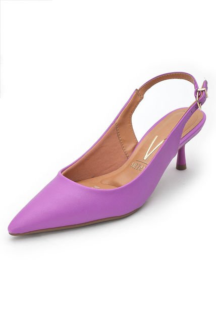 Tacón Medio Morado-Dorado Vizzano