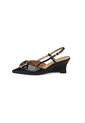 Tacon Alto Slingback Cuña-Corrido Negro Vizzano de Vizzano