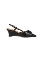 Tacon Alto Slingback Cuña-Corrido Negro Vizzano de Vizzano