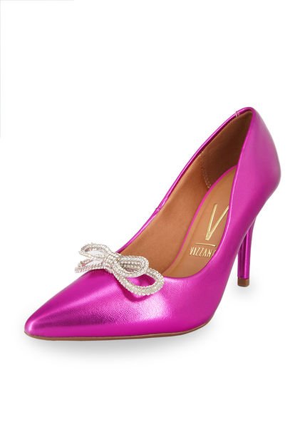 Tacón Alto Metalizado Fucsia Vizzano