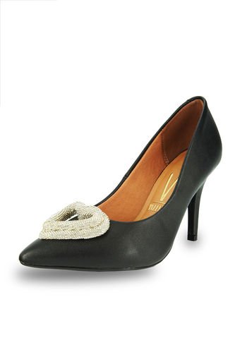 Tacón Alto Negro - Plateado Vizzano Vizzano