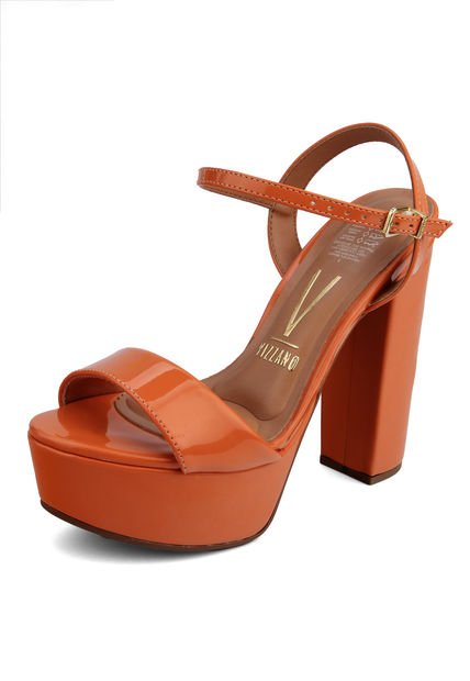 Sandalia Tacón Naranja Vizzano