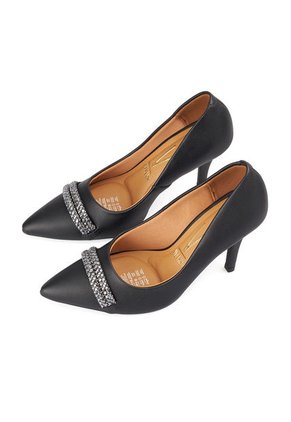 Stiletto Alto Negro- Ap Diamante Vizzano