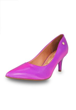 Tacón Medio Satinado Multi Rosa