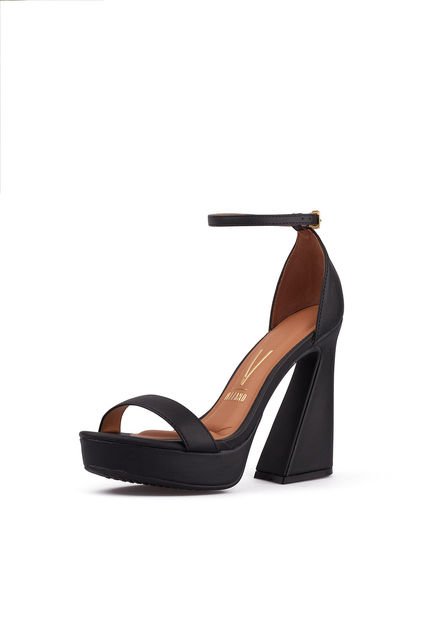 Sandalia Tacón Negro-Dorado Vizzano