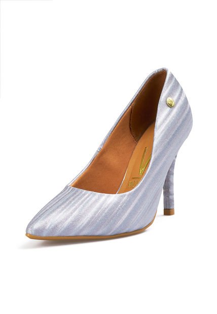 Stiletto Alto Metalizado Plata Boreal Vizzano