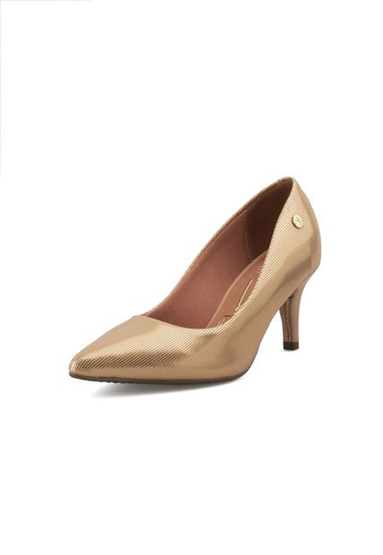 Tacón Medio Beige Plata Vizzano
