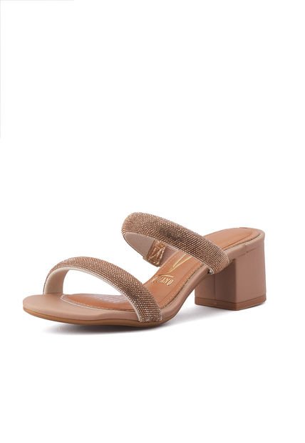 Sandalia Tacon Medio Oro Rosa Dorado Vizzano
