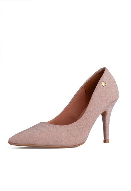 Tacón Stiletto Alto  Glitter Oro Rosa Vizzano