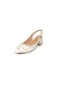 Tacon Bajo Cuadrado Slingback Mafil  Dorado Vizzano de Vizzano