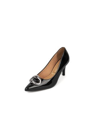 Tacon Stiletto Medio Verniz Negro Vizzano Vizzano