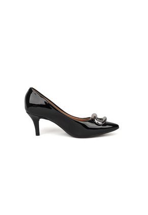 Tacon Stiletto Medio Verniz Negro Vizzano